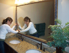 Framed Mirror Installation